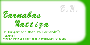 barnabas mattiza business card